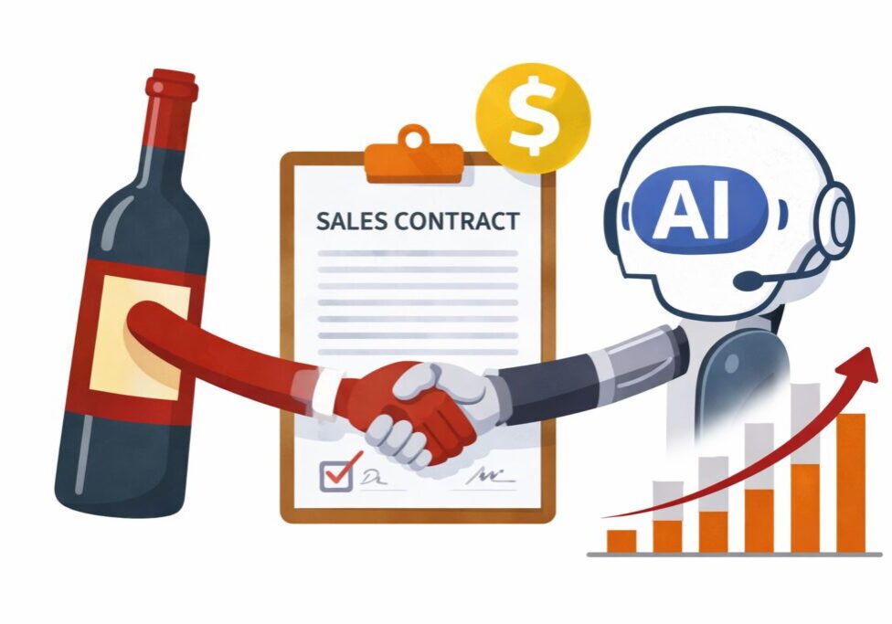 AI and wine bottle sealing sales contract